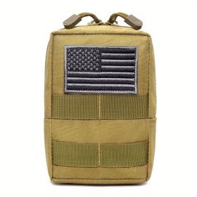 Outdoor Tactical Molle Pouches; Compact Waterproof EDC Waist Bag For Hiking Backpacking Hiking (Color: Mud Color)