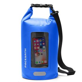 Waterproof Dry Bag 10L/20L/30L; Fishing Bag With Clear Phone Case; Roll Top Lightweight Floating Backpack Dry Sack; Keeps Gear Dry For Kayaking; (Color: Blue)