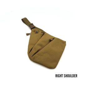 Men's Nylon Shoulder Bag; Multifunctional Concealed Tactical Storage Bag; Holster (material: Nylon, Color: Tan Right)