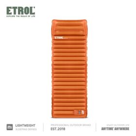 Camping Sleeping Pad; Inflatable Sleeping Mat With Pillows; Waterproof Lightweight Mattress; Folding Bed Cushion For Backpack Travel Hiking Campi (Color: Orange)