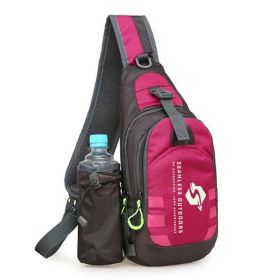 "Seamless Outdoors Colorful Sling Bag With Water Slot " (Color: Rose)