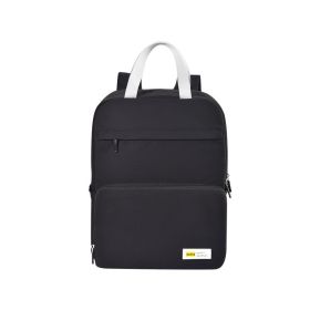 Simple and large-capacity travel backpack. (Color: Black)